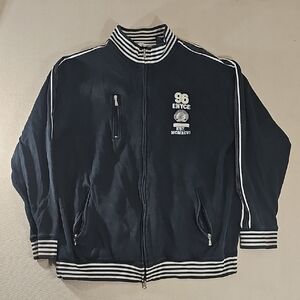 Enyce Men's Zip Up Sweater Black with White Accents XXL